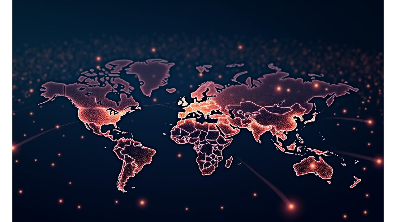 Global connectivity networks reaching Singapore, symbolizing comprehensive mobile solutions.